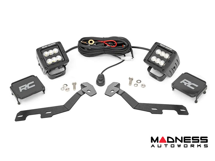 Dodge Ram 1500 Lighting Upgrade - Ditch Light Kit - Black Series LED w/ Flood Beam